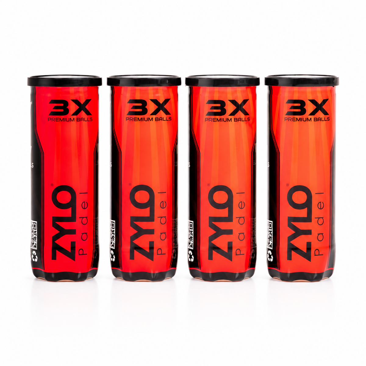 4 tubes of ZYLO Premium Padel Balls