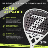 KOREX white padel racket, image 2