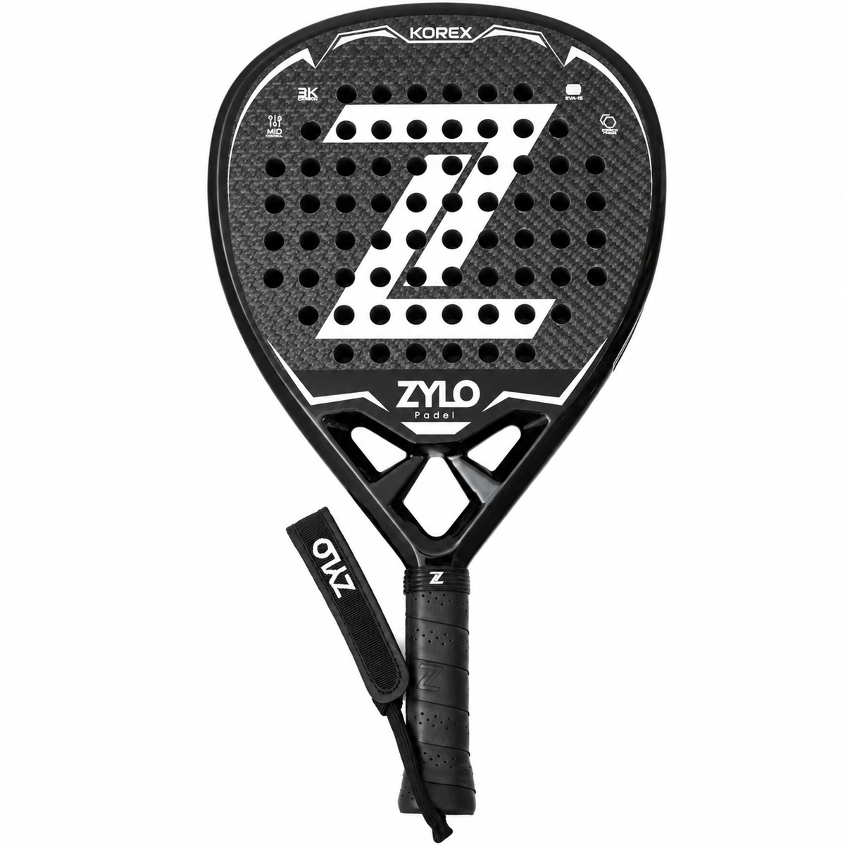 Pael Rackets KOREX - Black Padel Racket – Zylo Padel