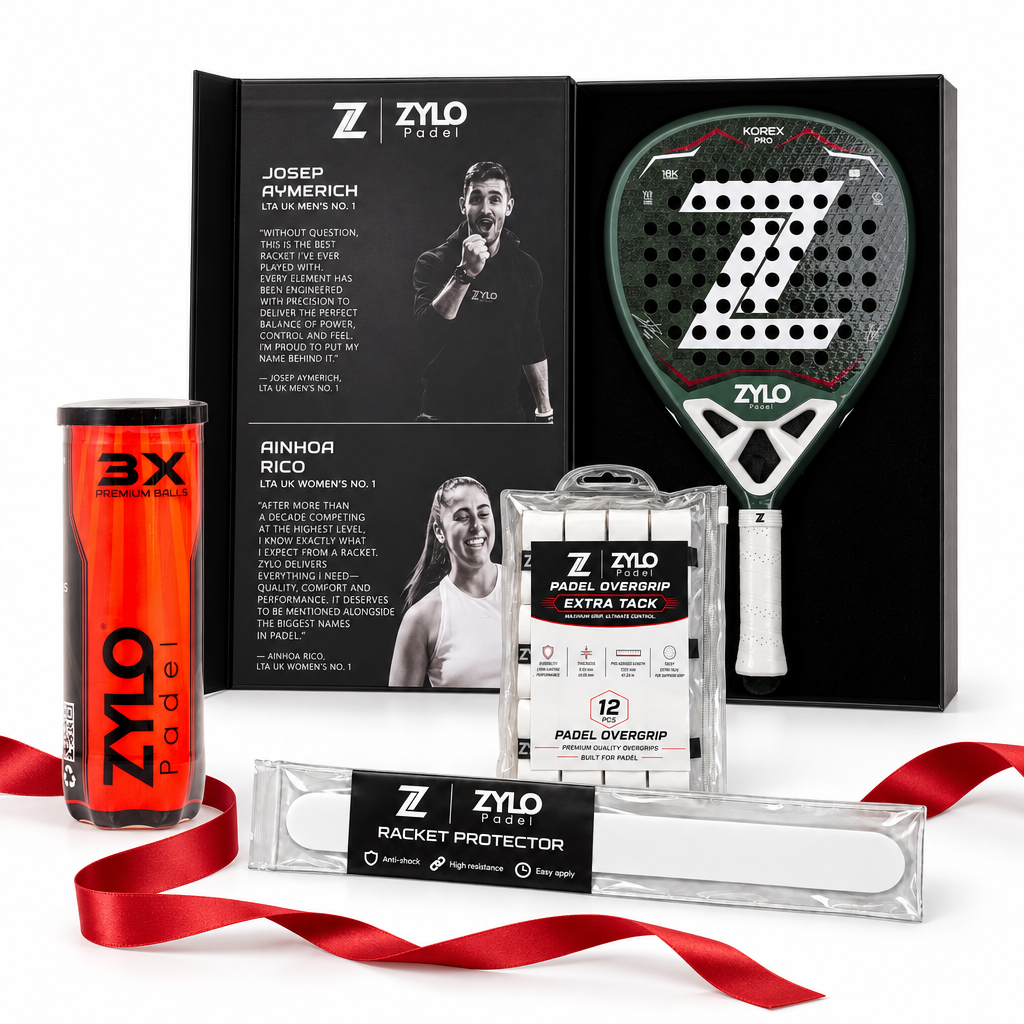 Pro racket gift set with the KOREX PRO in Forest Green