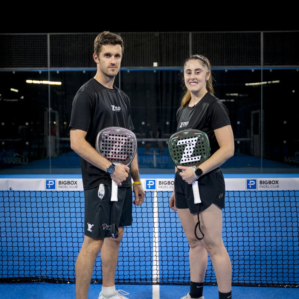 Josep Aymerich and Ainhoa Rico with KOREX PRO and KOREX ELITE on court
